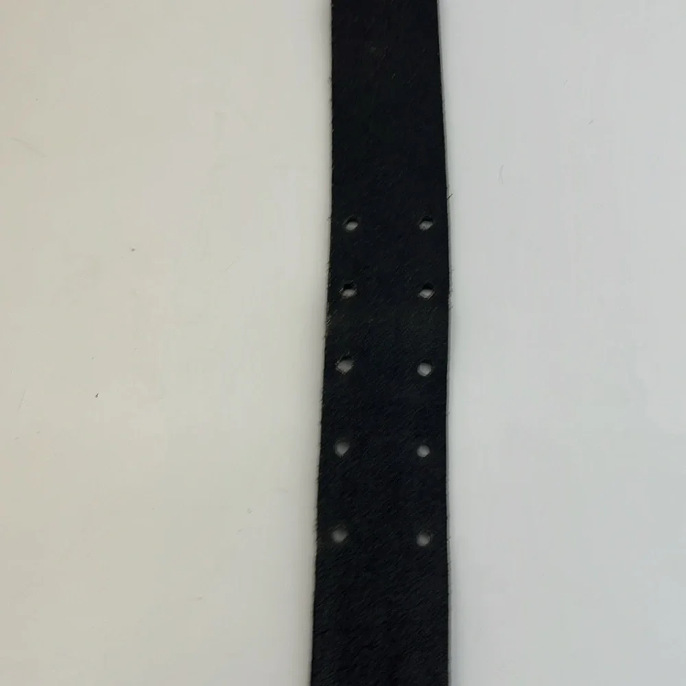 Fossil Black Leather Belt with Silver Toned Double Prong Buckle- Men’s size 36